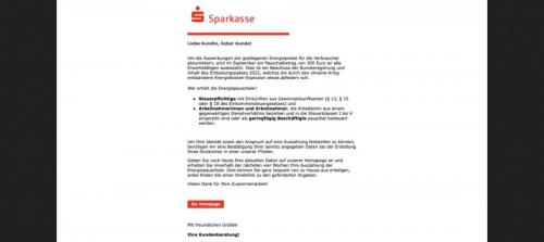 „Ralf Schmitz zeigt ein Sparkassen-Phishing-Beispiel während seines Vortrags bei den Führungskräften der Kreissparkasse München Starnberg Ebersberg.“